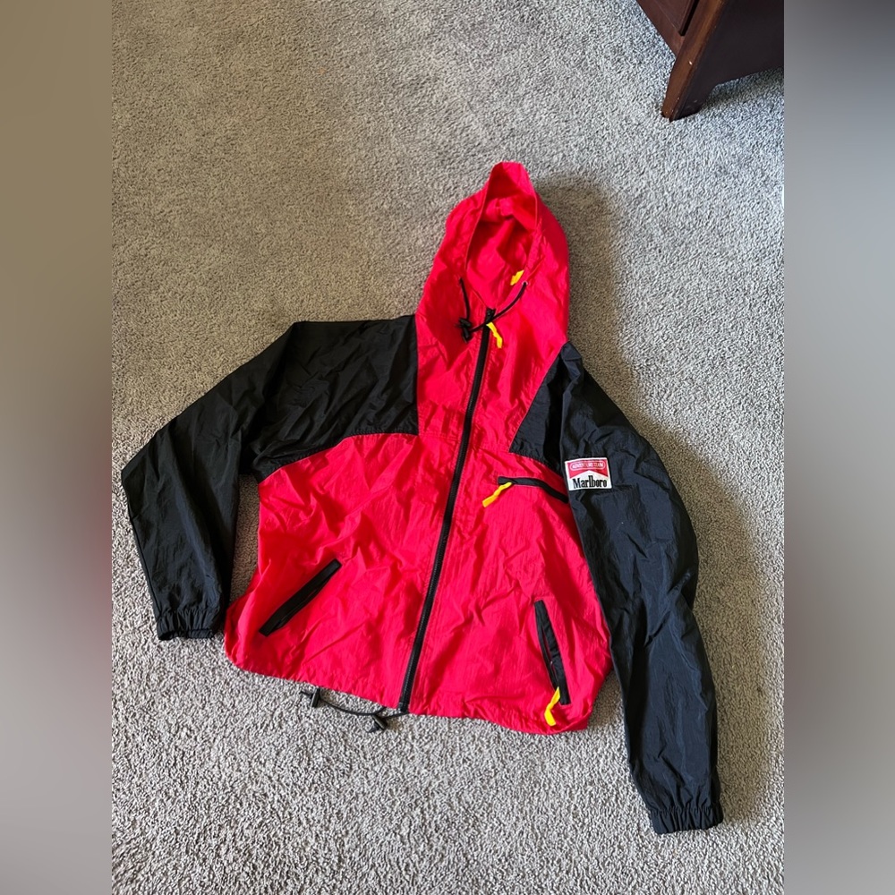 Vintage 90s Marlboro Adventure Team Windbreaker Jacket, Mens L